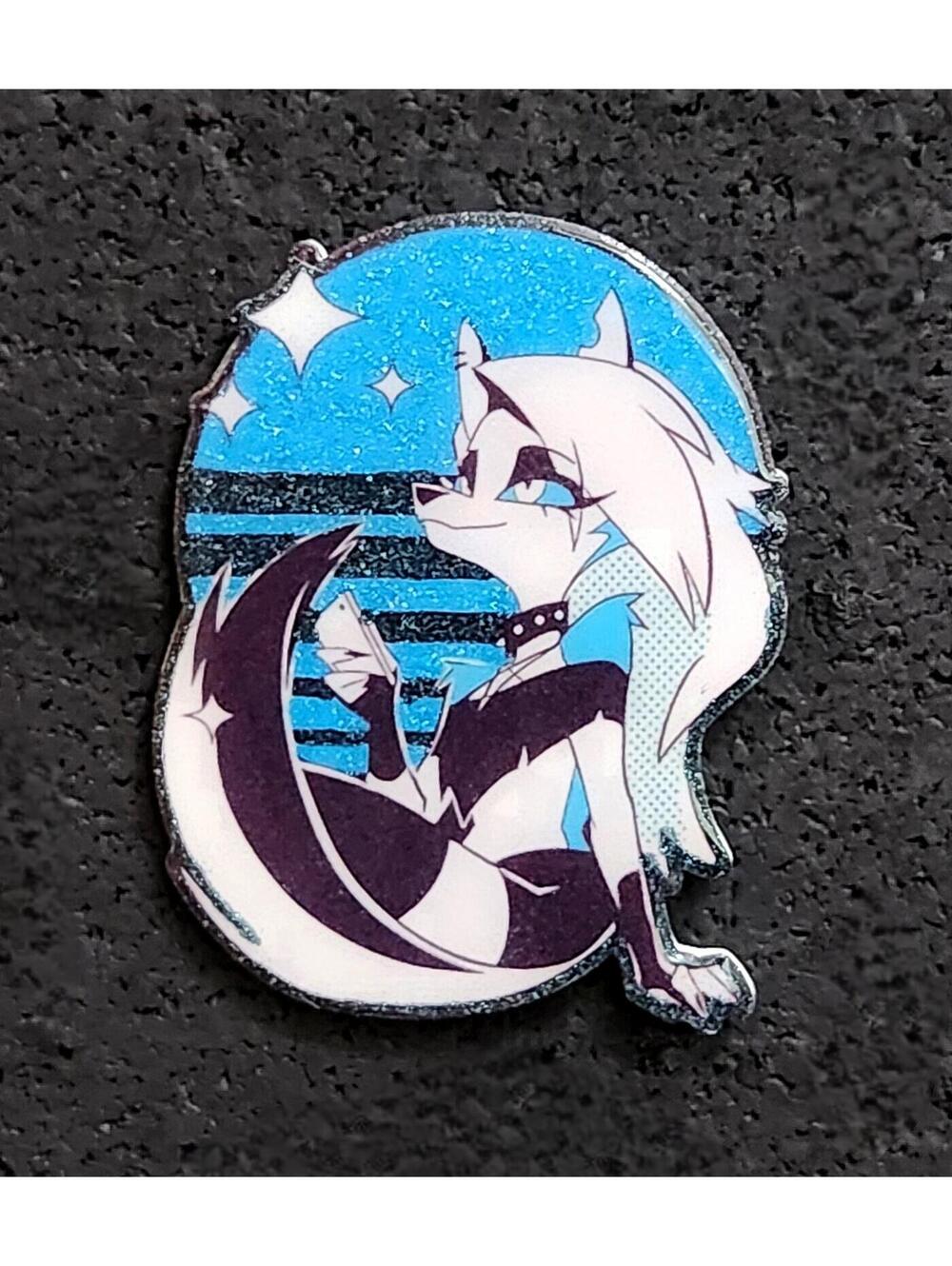 Loona glitter pin - Helluva Boss